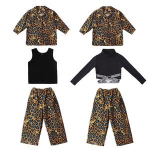 Set di Abbigliamento Hip-hop Leopardato per Ragazze, Costumi per Danza di Strada per Bambini, Eleganti Costumi per Esibizioni di Percussioni per Ragazzi, Abbigliamento per Danza Jazz - Product Image 5