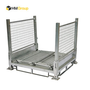 Zware Gegalvaniseerde Stalen Stapelbare Opvouwbare Metalen Industriële Elektrische Afvalkooien - Product Image 2