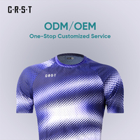T-shirt de sport OEM pour homme, anti-transpiration, séchage rapide, respirant, haut d'entraînement, imprimé par transfert thermique dégradé, pour la course à pied