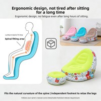 Fauteuil Gonflable Pliant Minimaliste Moderne pour Camping Extérieur, Canapé Portable à Motifs Graffiti pour Salon et Maison