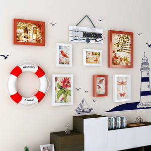 <span class=keywords><strong>Ensemble</strong></span> de cadres photo muraux en bois personnalisés, <span class=keywords><strong>collage</strong></span> de cadres photo suspendus à faire soi-même pour la décoration de la maison, affichage de mariage et de famille - Product Image 4