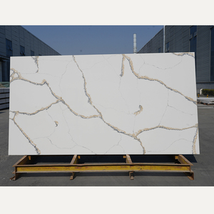 Lastre di Quarzo Calacatta con Venature Dorate Runpin, Impermeabili, Resistenti ai Graffi e alle Macchie, Produzione e Prezzo all'Ingrosso per Progetti - Product Image 2