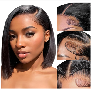 Parrucca da Bob <span class=keywords><strong>di</strong></span> colore naturale dritto vietnamita <span class=keywords><strong>di</strong></span> tendenza calda realizzata con parrucca anteriore in pizzo per <span class=keywords><strong>capelli</strong></span> umani - Product Image 3