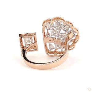 Premium Diamond Gold Ring for Women Beautiful Elegant Engagement Wedding Gift Fine Jewelry Modern Shine - Product Image 4