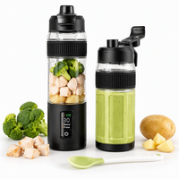 Mixeur Portable Sans Fil 600 ml, Blender Personnel Rechargeable USB, Mixeur à Smoothies à 6 Lames en Acier Inoxydable