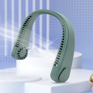 2022 été ventilateur de refroidissement Mini cou suspendu ventilateur mains libres USB Rechargeable Portable refroidissement par Air cou ventilateur boîte petit plastique blanc - Product Image 5