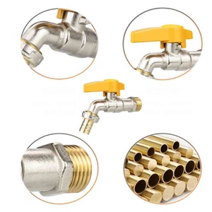 Robinet d'extérieur anti-gel 1/2 pouce, adaptateur de raccord de tuyau d'arrosage, connecteur de réservoir d'eau IBC, robinet de puisard fileté en laiton - Product Image 6