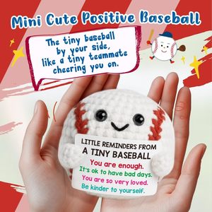 Porte-cartes de baseball au crochet en coton écologique positif-fait à la main pour hommes/femmes coéquipiers collègues petit ami/frère Get Well - Product Image 4