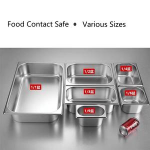 Fournitures de Restaurant d'hôtel de qualité alimentaire personnalisées à <span class=keywords><strong>bas</strong></span> quantité minimale de commande 1/1 1/2 1/3 1/4 1/6 1/9 Casserole Gastronorm en acier inoxydable Casserole GN commerciale - Product Image 4