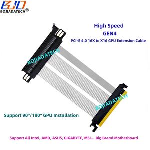Câble d'extension de carte graphique PCI-E 4.0 16X à X16 à 90 degrés 15CM 20CM 25CM 30CM pour RTX4090ti <span class=keywords><strong>RTX4080ti</strong></span> RX6700XT RX6800XT - Product Image 3