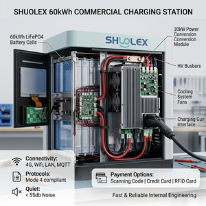 SHUOLEX Nouveau Robot de Recharge Portable pour Véhicules Électriques 30kW DC Station de Recharge Rapide <span class=keywords><strong>Autonome</strong></span> pour Secours Énergétique d'Urgence sur Autoroute - Product Image 3