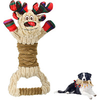 Noël coton chien jouet en vrac renne élastique ajouter interactif remorqueur-de-guerre grinçant papier froissé jouets cadeaux pour chiens en Stock