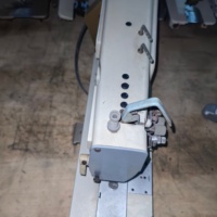 Machine à coudre automatique à double aiguille SIRUBA T828, point de verrouillage, lit plat, moteur servo, 6000 points/min, épaisseur de 5 mm, d'occasion