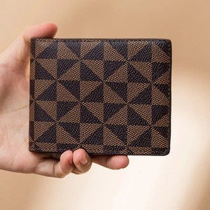 <span class=keywords><strong>Portafogli</strong></span> da Uomo di Alta Qualità in Pelle di Lusso con Motivo a Scacchi e Fiori, Regalo di Design alla Moda con Confezione - Product Image 2