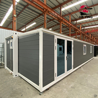 Vente directe de maison préfabriquée en conteneur extensible de 40 pieds, design moderne, maison mobile de luxe avec construction en panneaux sandwich