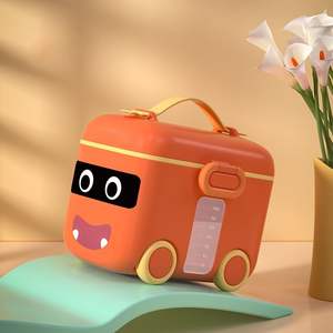 Dispensador de fórmula infantil portátil directo de fábrica, contenedor de almacenamiento de leche en polvo, caja de comida de silicona sin BPA, sin estampado de animales - Product Image 2
