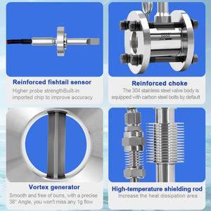 <span class=keywords><strong>Vortex</strong></span> flowmeter voor vloeibaar gas, stoom, flens 4-20mA uitgang, 1,5% nauwkeurigheid, LCD display - Product Image 3
