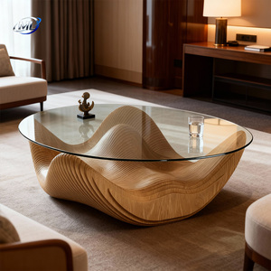 Muebles de Madera Paramétricos Modernos, Mesa Auxiliar de Lujo Personalizable y Duradera para Hotel y Hogar, Mesa de Centro - Product Image 3