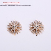 Clip décoratif pour chaussures SF Snowflake Rhinestone, boucle pour chaussures femme, accessoires pour chaussures, ornement floral, 2,5-3,5 cm, couleur personnalisée