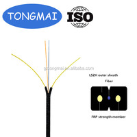 Cable de Fibra Óptica Monomodo para Interiores, Tipo Arco, 1 Núcleo, GJXH FTTH, con Cubierta de LSZH o PVC, Venta al Por Mayor