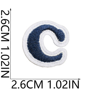 Bán Buôn Tùy Chỉnh Bảng Chữ Cái Thêu 26Pcs Dán Chữ Trên Túi Mũ Màu Xanh Chữ Thêu Vá - Product Image 4