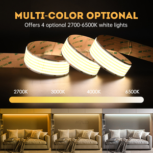 Tira de Luz LED COB Multicolor de 30 mm de Ancho, 2700K, 3000K, 4000K, 6500K, DC24V, ADLED, Regulable, con Control Remoto, Cuerpo de Silicona - Product Image 6