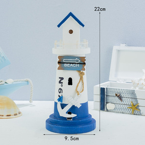 Nuovo eco-friendly Hut Watchtower modello HYI06 artigianato in legno dipinto faro da spiaggia per l'<span class=keywords><strong>arredamento</strong></span> della casa - Product Image 5