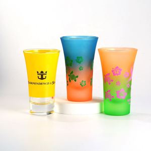 Vaso de chupito de cristal que cambia de color con el frío, diseño personalizado OEM, impresión de logotipo, vaso pequeño para sake - Product Image 5