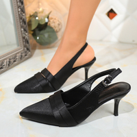 Nouveauté Sandales à talons hauts à bride arrière pour femmes - Satin violet Bout pointu Talons aiguilles pour soirée/soirée