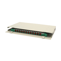 Boîtier de terminaison fibre optique ODF 12 ports 1U, panneau de brassage fibre optique ODF, OEM ODM, montable en rack