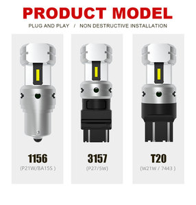 Huajian CANBUS lỗi miễn phí 14W 18V 7000k P21W/BA15S/P27/W21W/3157 LED switchback tín hiệu lần lượt đảo ngược ánh sáng đèn ô tô bóng đèn - Product Image 2