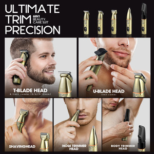 DSP 6 In 1 <b>Electric</b> Hair Clipper Set With LCD Display Metal Body USB Rechargeable For Men Grooming <b>Kit</b> - Product Image 5