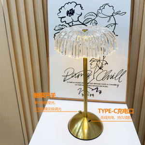 New cross-border product: minimalist, light luxury, high-end decorative ambient light, bedroom <b>bedside</b> acrylic <b>USB</b> rechargeable - Product Image 1