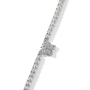 UWIN lujo Bling CZ mariposa encanto 4mm moda tenis cadena <span class=keywords><strong>Collar</strong></span> para mujer joyería - Product Image 3