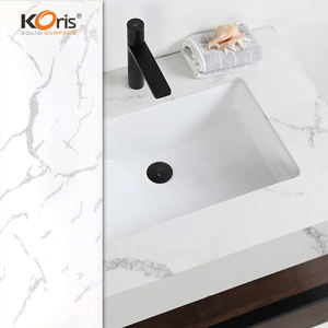 Comptoir de salle de bains personnalisé, 1 pièce, en marbre agricole - Product Image 3