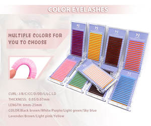 JOMAY Extensiones de Pestañas Coloridas de Marca Privada Hermoso Color Extensiones de Pestañas Individuales Pestañas de Colores Personalizadas - Product Image 6