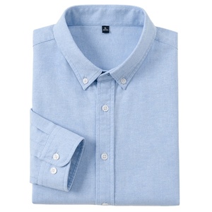 Camisas de vestir de sarga de algodón <span class=keywords><strong>Oxford</strong></span> para hombre, manga larga antiarrugas personalizable de alta calidad para Polo, camiseta <span class=keywords><strong>blanca</strong></span> transpirable - Product Image 1