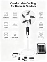 Ventilateur solaire de classe A au design populaire avec retour d'air et ventilateur de remplacement, ventilateur commercial sur pied