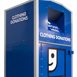 Bán Buôn Tùy Chỉnh Ngoài Trời Thép Mạ Kẽm Tặng Hộp Sử Dụng Quần Áo Tái Chế <span class=keywords><strong>Bin</strong></span> Cho Giày Giá Thấp Từ Thiện Tặng <span class=keywords><strong>Bin</strong></span> - Product Image 3