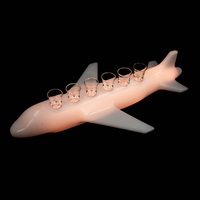 Nuevo Soporte Luminoso LED para Vasos de Chupito con Diseño de Avión, Bandeja de Acrílico para Vasos de Cóctel, Exhibidor de Vasos de Chupito para Bares, KTV y Discotecas
