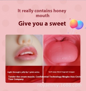 Masturbador Realista con Lengua para Besos, Juguete Sexual <span class=keywords><strong>de</strong></span> TPE, Copa Manual con Canal para la Garganta - Product Image 5