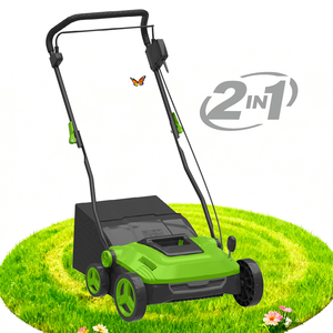 Vertak 1800W 2 en 1 <span class=keywords><strong>scarificateur</strong></span> électrique Dethatcher 370mm largeur poignée pliable aérateur de pelouse pour la maison pelouses jardin entretien - Product Image 1