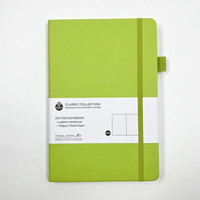 Haute apparence A5 cahier sangle Dot impression couverture rigide pour bureau d'affaires étudiant fil en cuir couture porte-stylo poche Stock