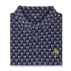 Polo de golf respirant pour homme, coupe ajustée et sèche, avec tout imprimé, 80% polyester 20% maillot spandex, logo brodé sur mesure numérique - Product Image 5