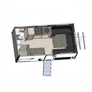 Trọng lượng nhẹ RV Motorhome unimog Pop xe tải hàng đầu cắm trại dài overland 4x4 Expedition xe tải cắm trại ISUZU NPS khay trượt trên cắm trại - Product Image 6