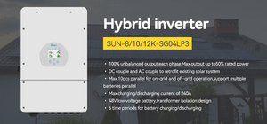 Precio de fábrica Inverex <span class=keywords><strong>Nitrox</strong></span> Deye6KW 7.6KW 8KW 10KW Max.15pcs Paralelo 190A Inversor de energía solar híbrido - Product Image 5