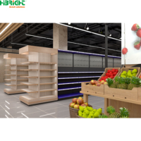 Solution de vente au détail pour supermarchés tout-en-un, équipe de conception professionnelle, rayonnages gondoles pour épiceries