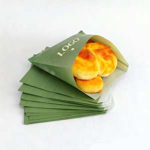 Sac de boulangerie personnalisé haut de gamme avec logo imprimé, résistant à la graisse et à l'huile, pour l'emballage du pain - Product Image 2