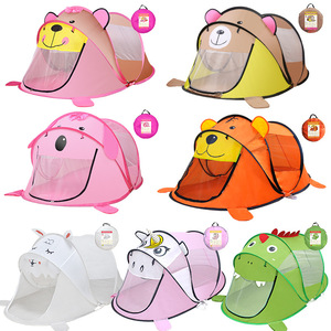 Carpa de juegos infantil para interiores y exteriores, casa de juguete para niñas de 2 a 4 años, tela suave, plegable, con animales de peluche - Product Image 5