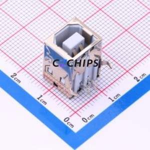 USB90-43-T1-W <b>USB</b> Connector Bent Lead Through Hole Connector Type-<b>B</b> <b>USB</b> 2.0 Female Right Angle Insert - Product Image 1